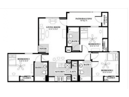 University Trails College Station Floor Plan Layout