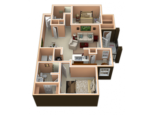 The Presidio Apartments Bryan Floor Plan Layout