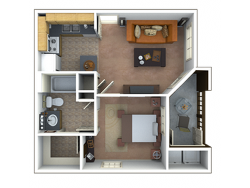 Dakota Ranch Apartments San Marcos Floor Plan Layout