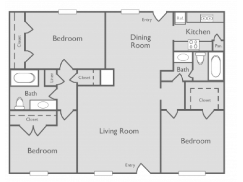 Briarwood Apartments College Station Floor Plan Layout