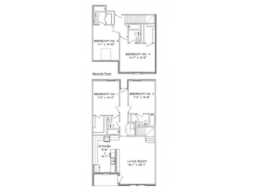 The Barracks Townhomes College Station Floor Plan Layout
