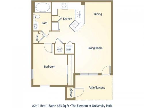The Element at University Park Bryan Floor Plan Layout