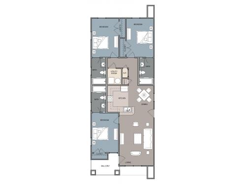 Knightsgate College Station Floor Plan Layout