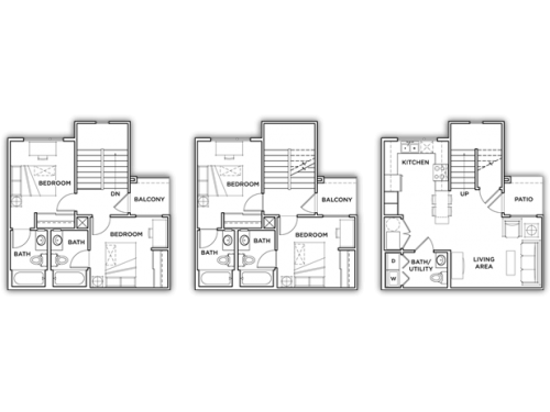 Villas at Babcock San Antonio Floor Plan Layout