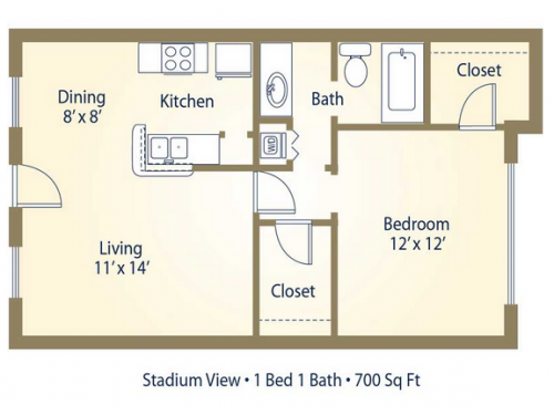 Stadium View Apartments College Station Floor Plan Layout