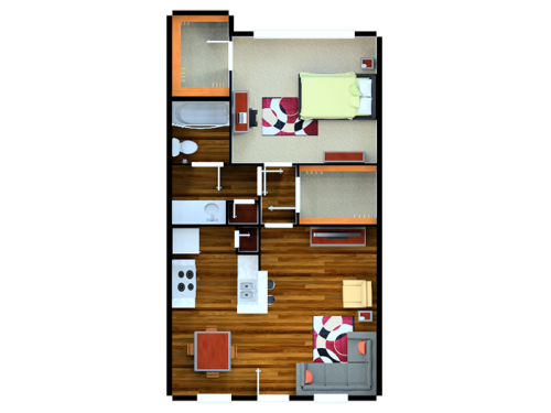 Campus Crossings at Marion Pugh College Station Floor Plan Layout