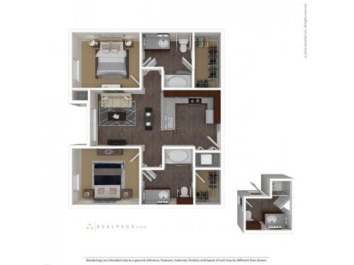 Cherry Street Apartments at Northgate College Station Floor Plan Layout