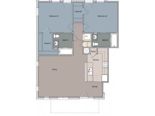 The Quarters on Luther Street College Station Floor Plan Layout